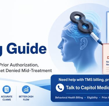 TMS Billing Guide: CPT 90867–90869, Prior Auth & Denials
